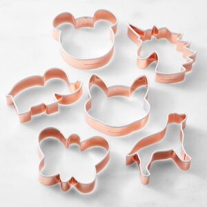 Williams Sonoma Copper Animal Cookie Cutters on Ring, Set of 6